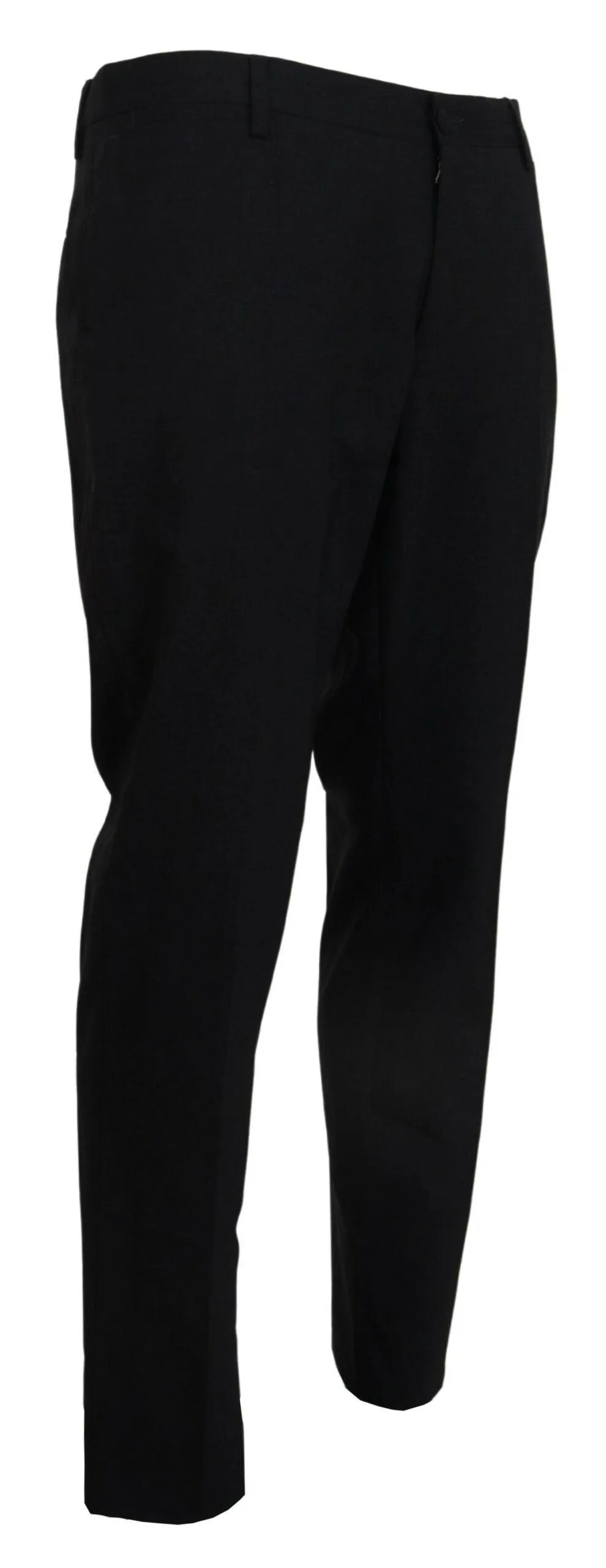 Dolce & Gabbana Gray Wool Stretch Formal Slim Fit Pant