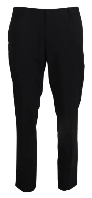 Dolce & Gabbana Gray Wool Stretch Formal Slim Fit Pant