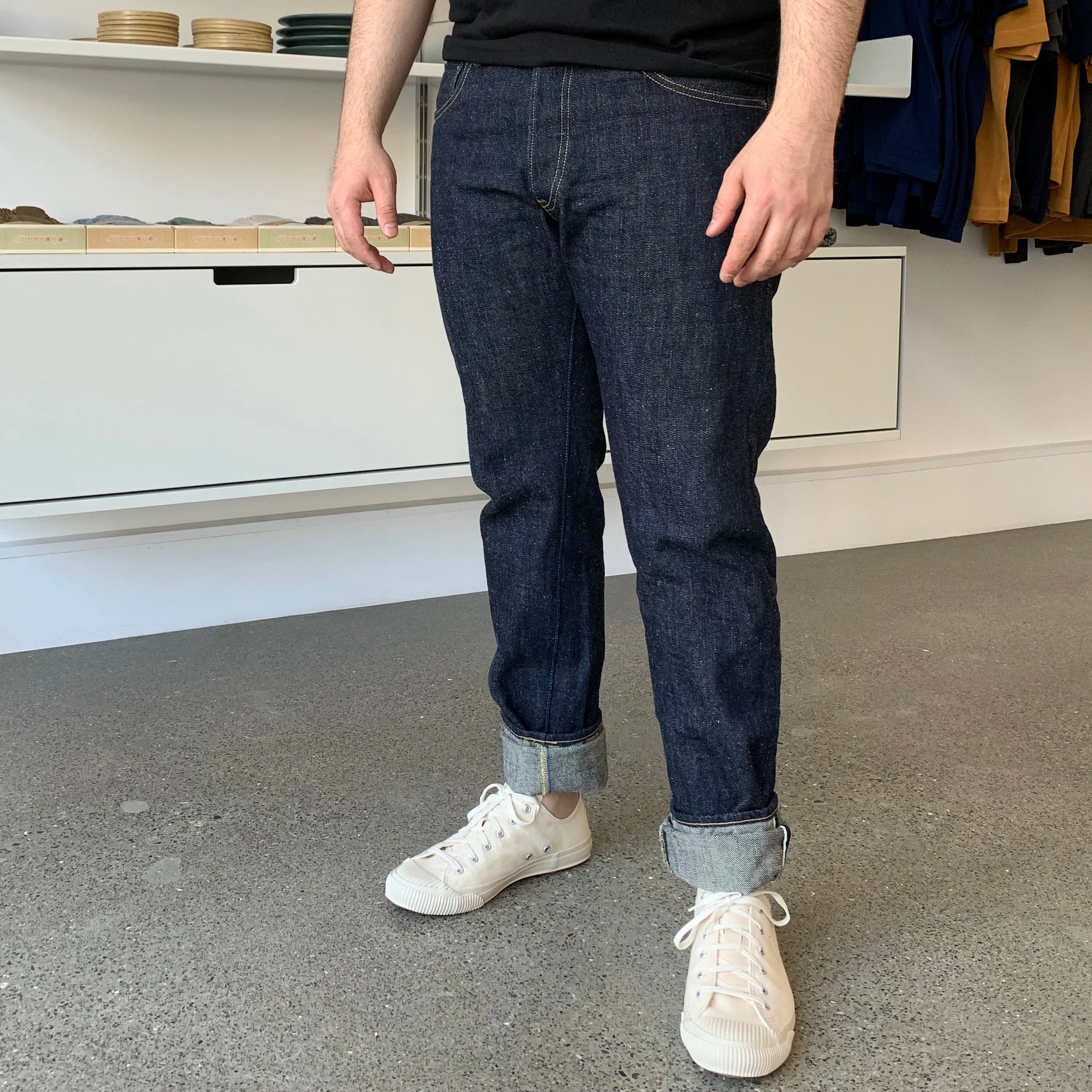EHT - "Earth" High Tapered 18oz Greencast Selvedge Jeans