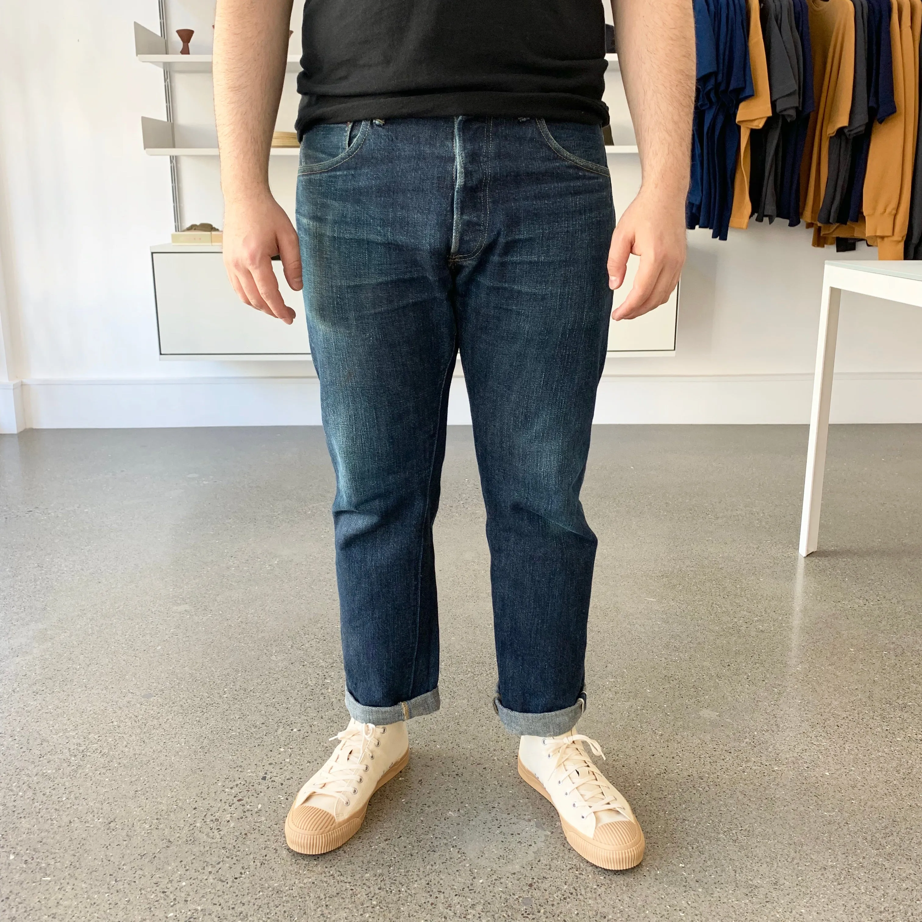 EHT - "Earth" High Tapered 18oz Greencast Selvedge Jeans