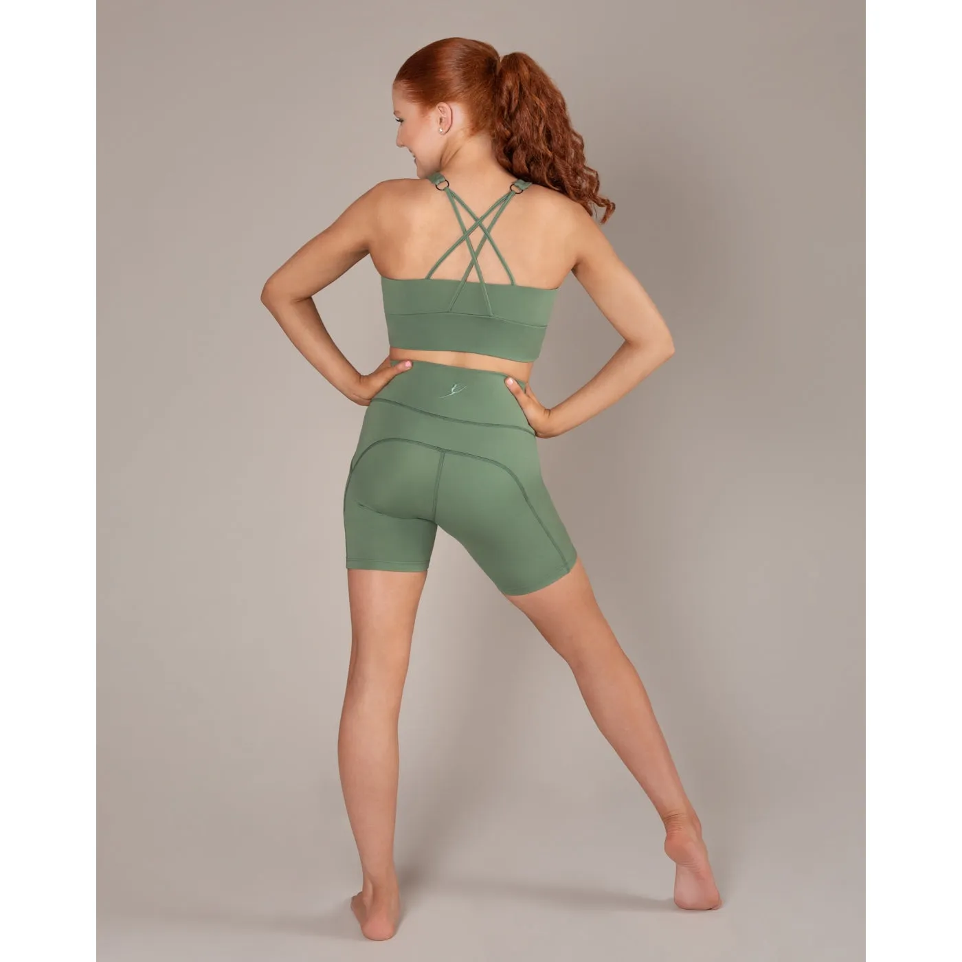 Energetiks Elysia Zip Crop Top | Fern (Adult)