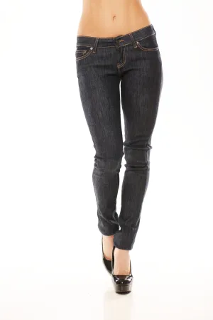 Extra Low Rise Skinnies - Dark  Denim