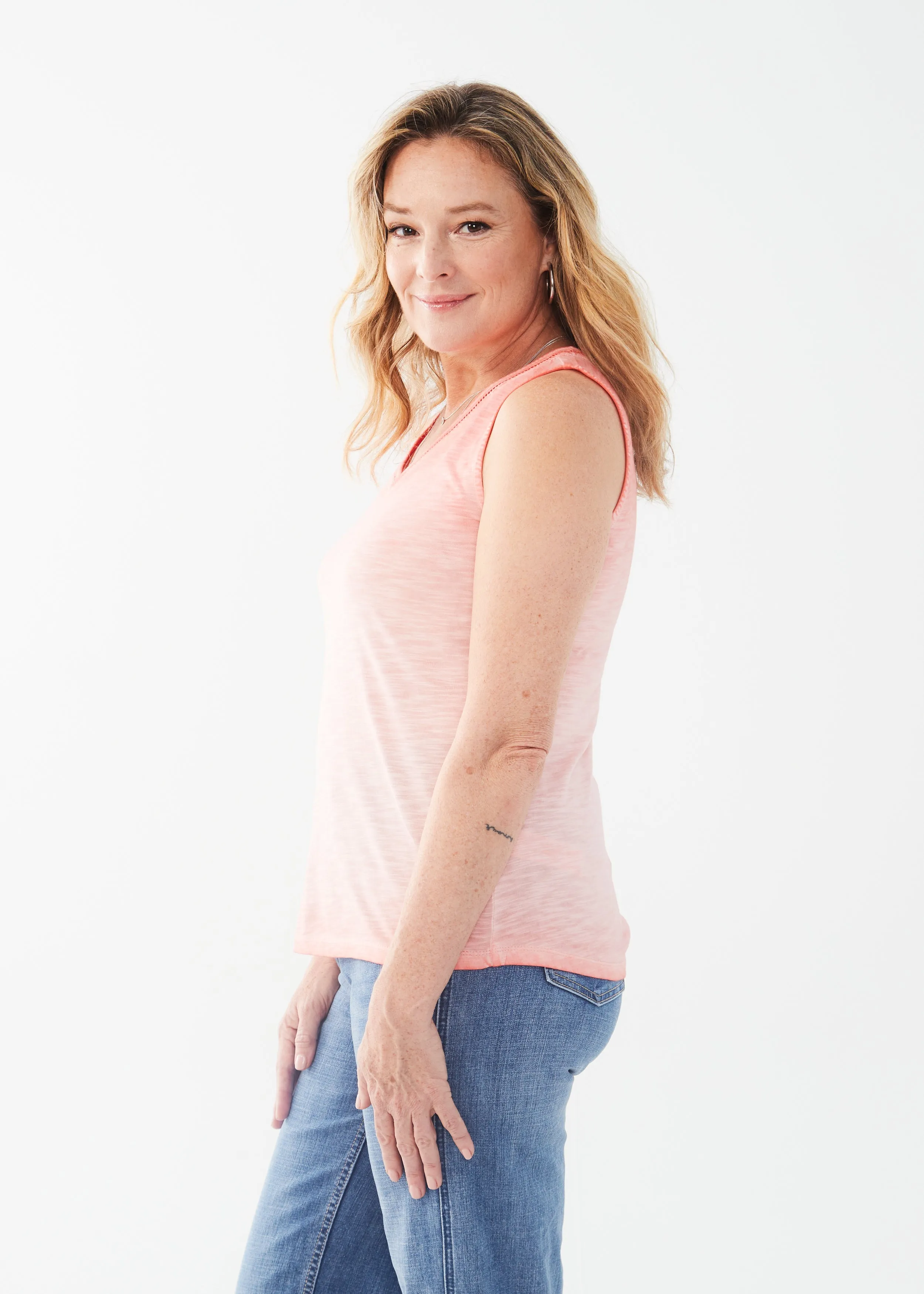 FDJ Sleeveless V Neck Top