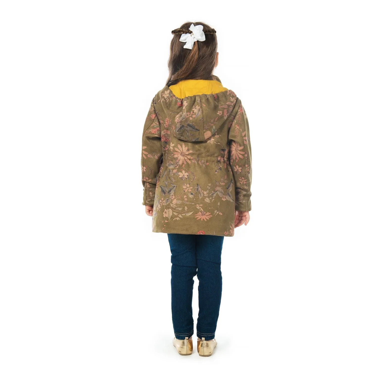 Floral Suede Coat