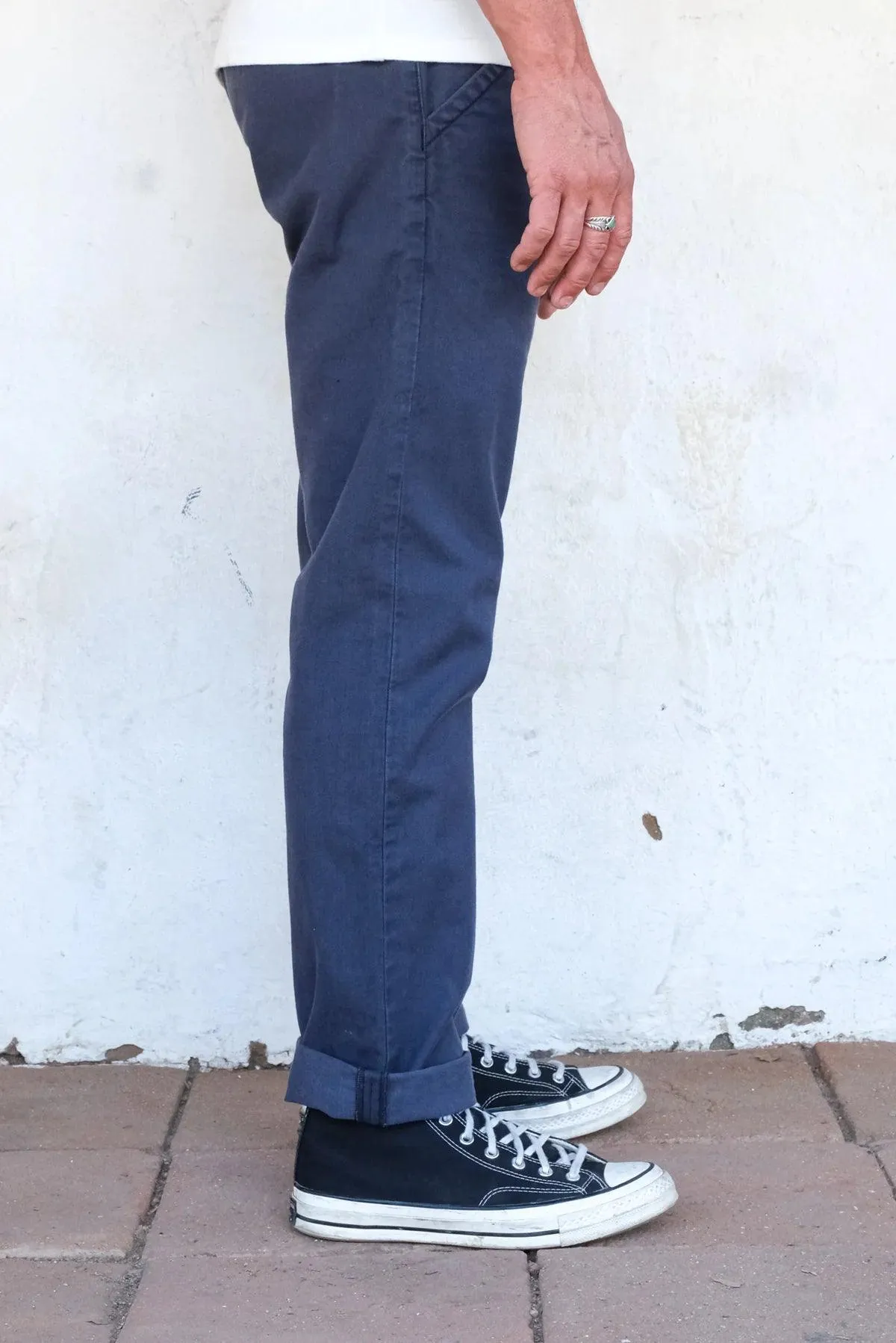 Freenote Cloth - Workers Chino Slim Fit 14oz Slub Navy
