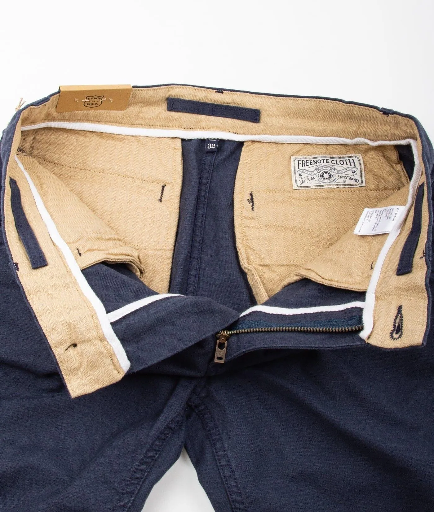 Freenote Cloth - Workers Chino Slim Fit 14oz Slub Navy
