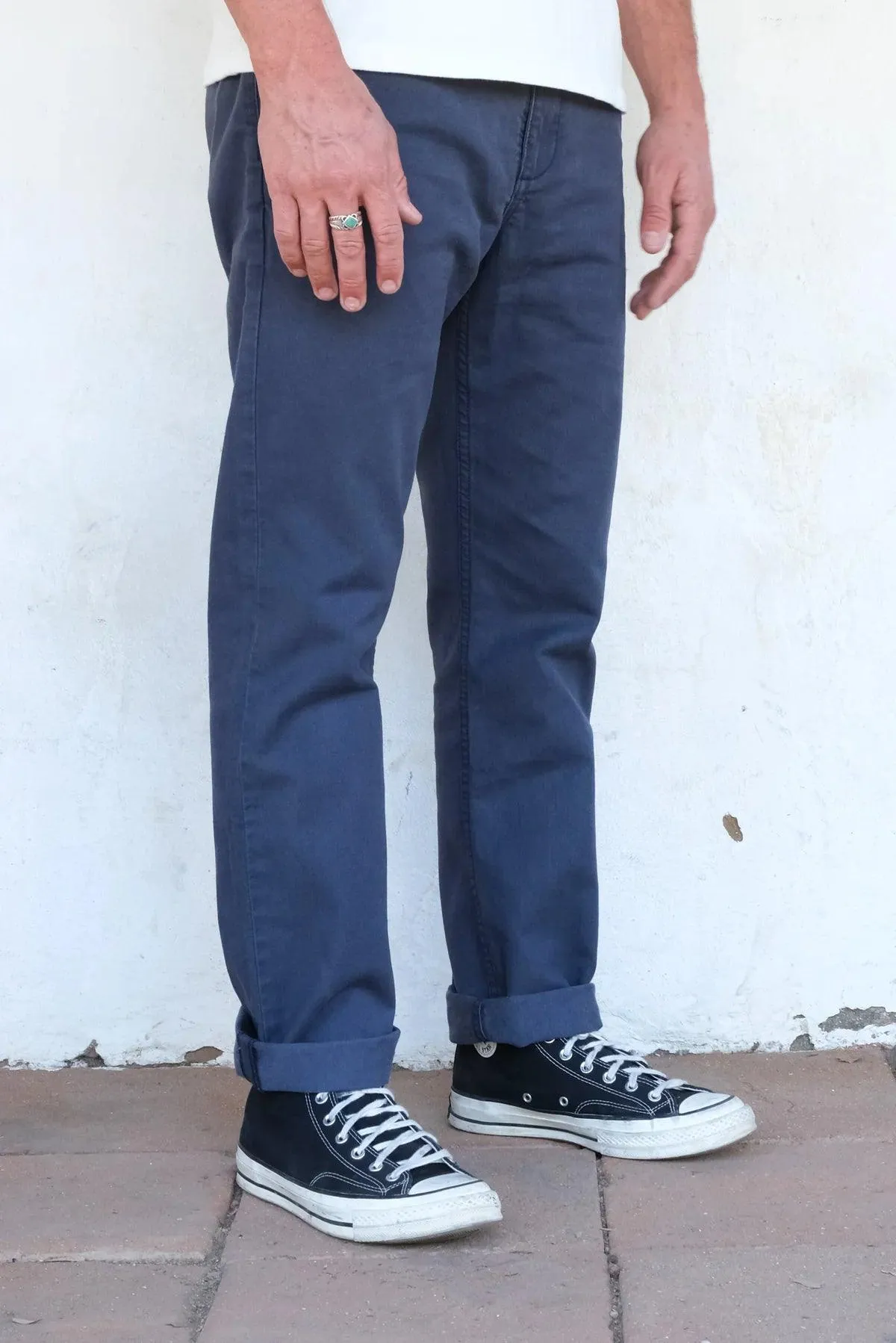 Freenote Cloth - Workers Chino Slim Fit 14oz Slub Navy