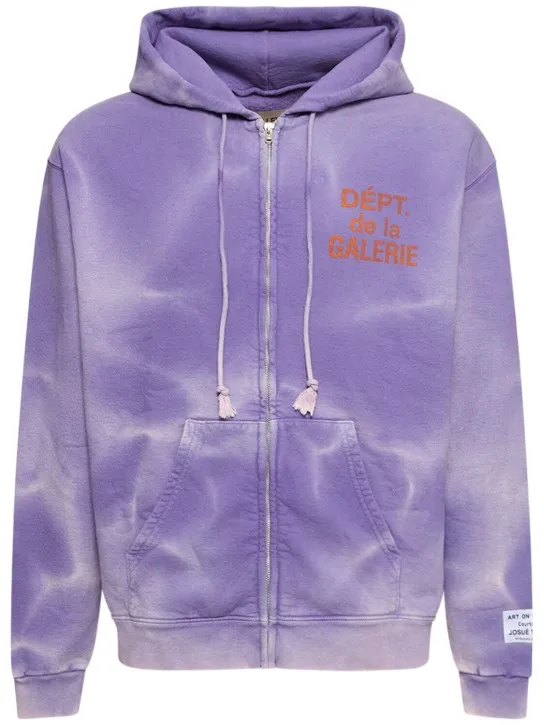 Gallery Dept.   Washed logo zip hoodie 
