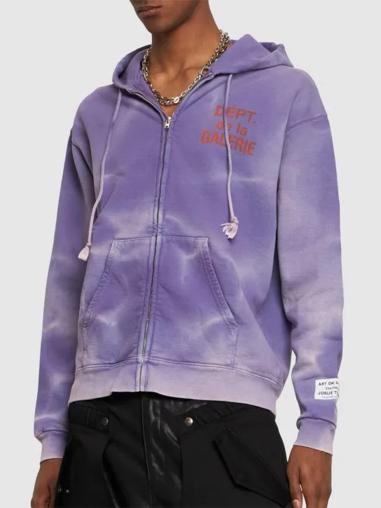 Gallery Dept.   Washed logo zip hoodie 