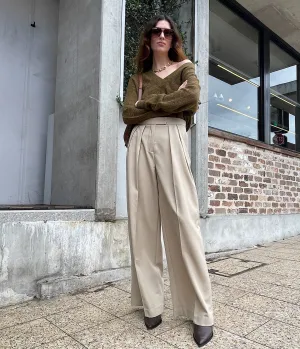 GEORG PLEAT PANT- SAND