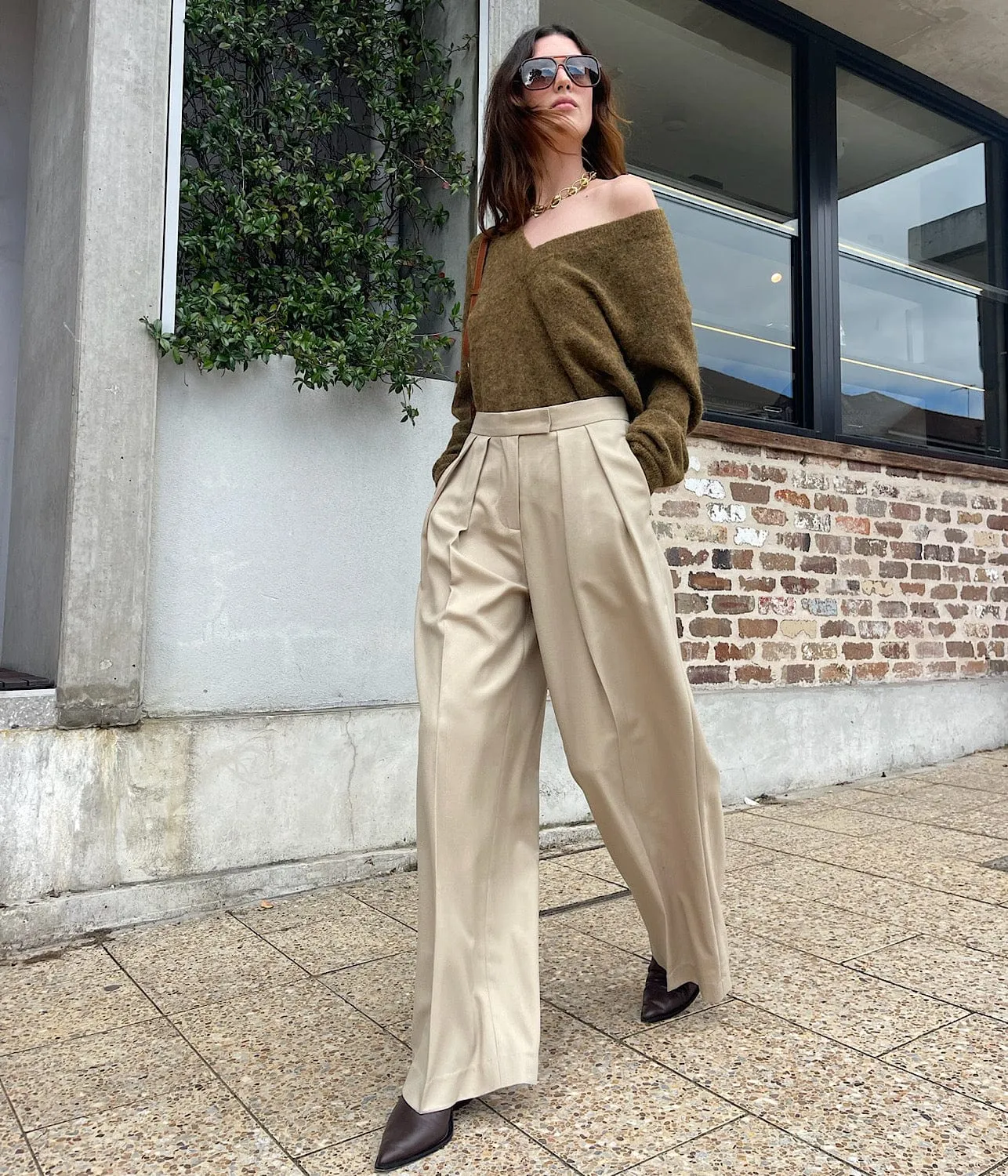 GEORG PLEAT PANT- SAND