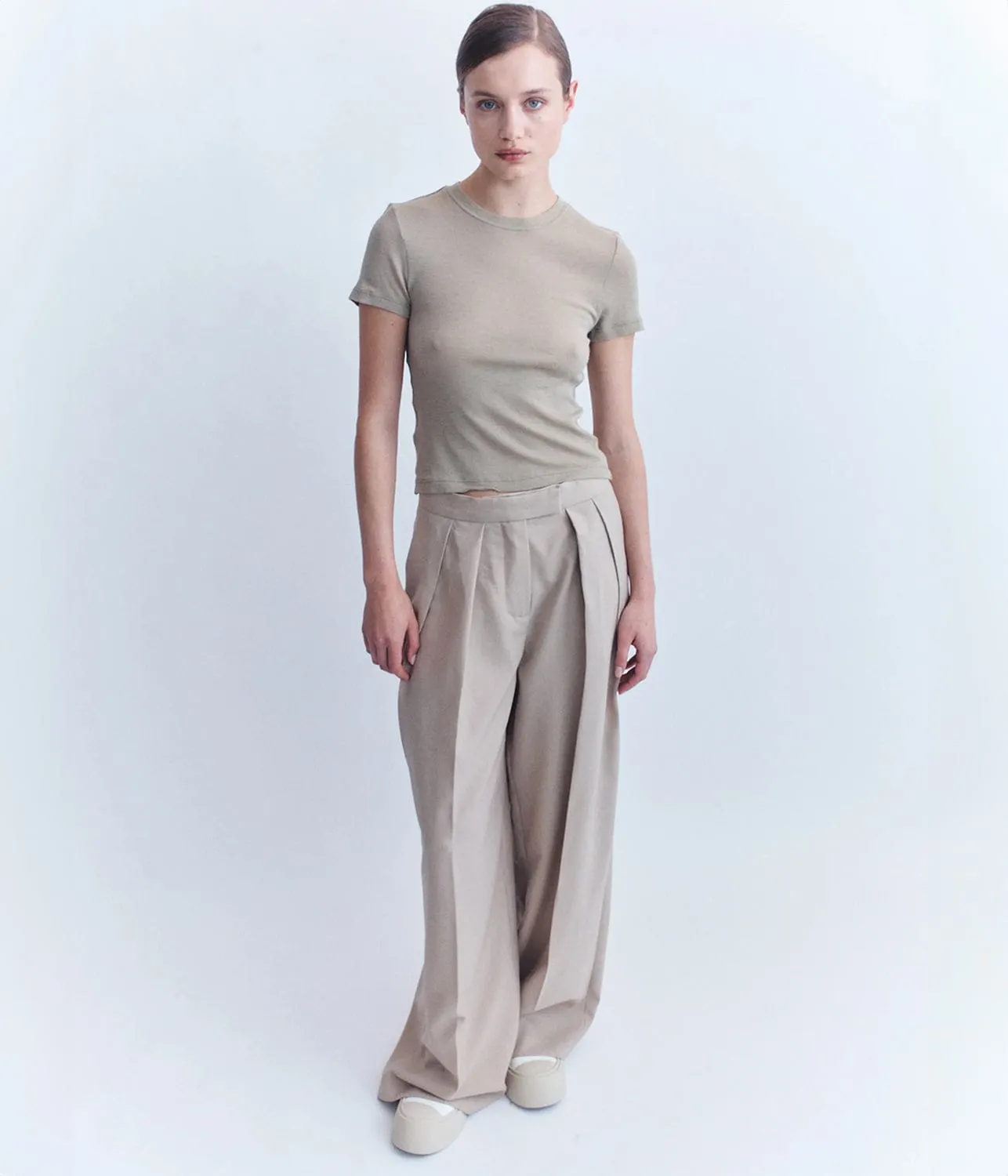 GEORG PLEAT PANT- SAND
