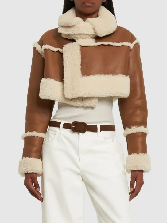 Giuseppe Di Morabito   Shearling cropped jacket 