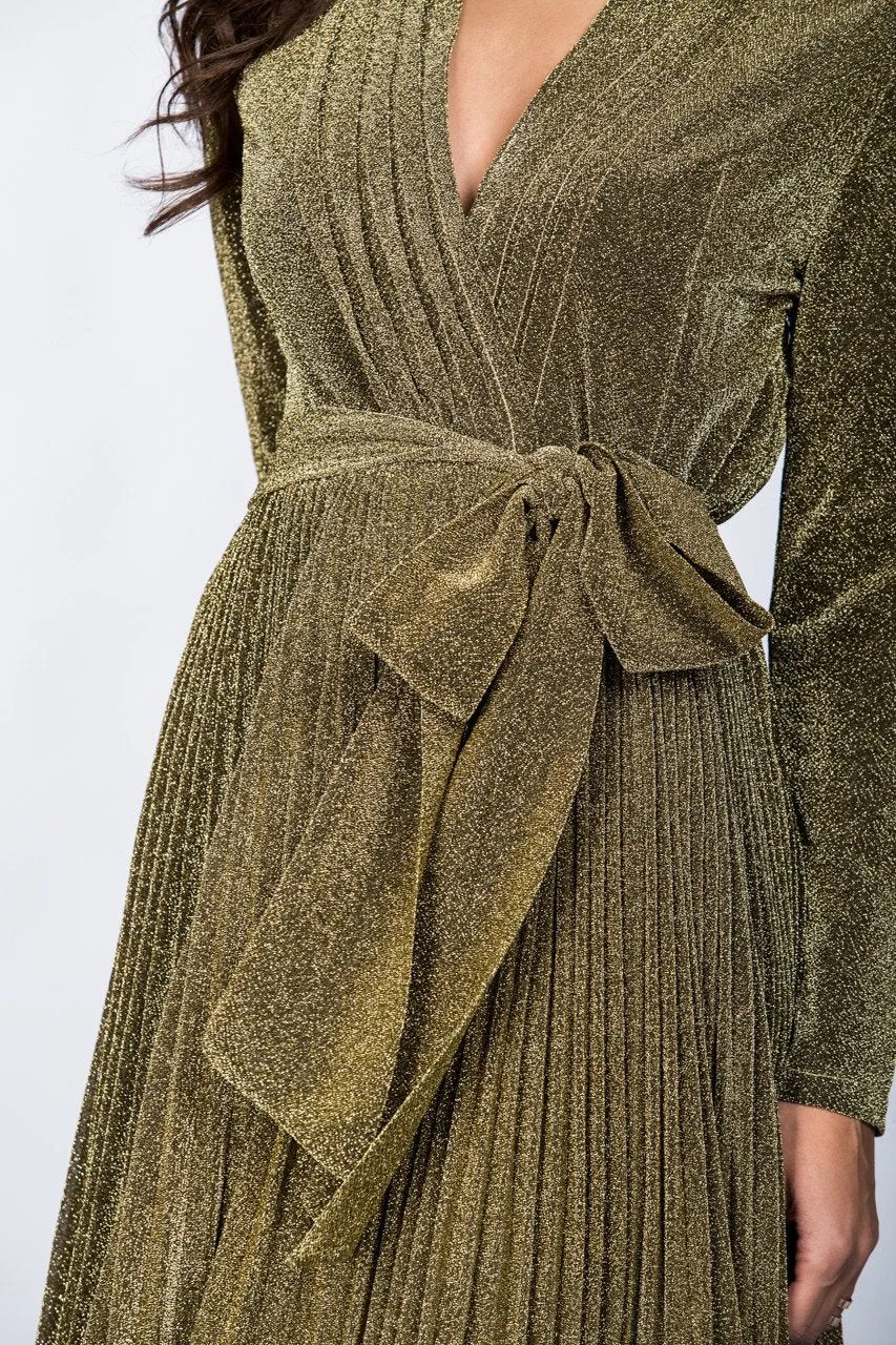 Gold Maxi Belt Detail Dress