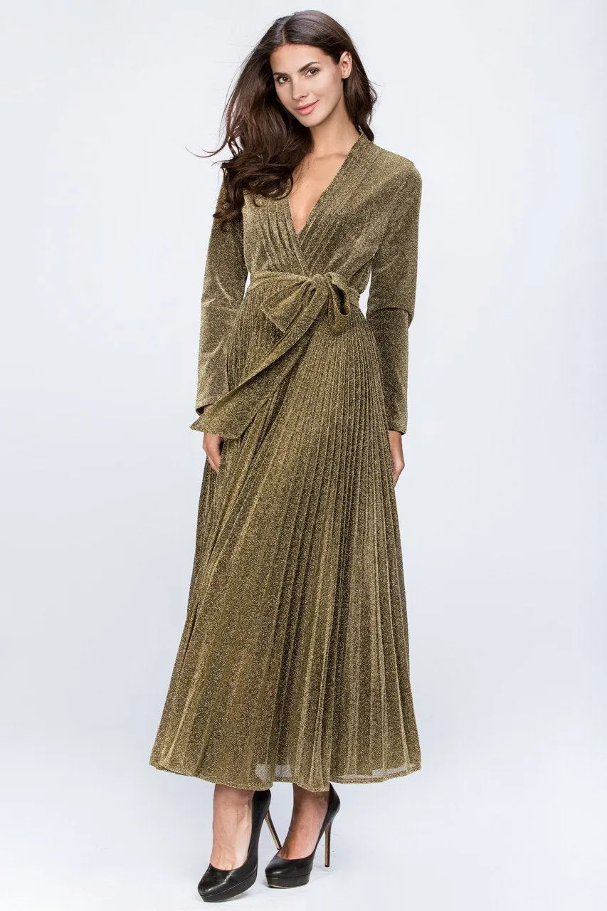 Gold Maxi Belt Detail Dress