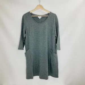 Grey Tunic 3/4 Sleeve Pure Jill, Size L