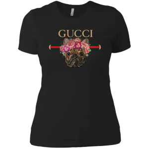 Gucci New Style Bull Dogs T-shirt Women Cotton T-Shirt