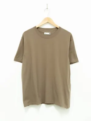 High Gauge Cotton Jersey Crewneck T-Shirt - Khaki