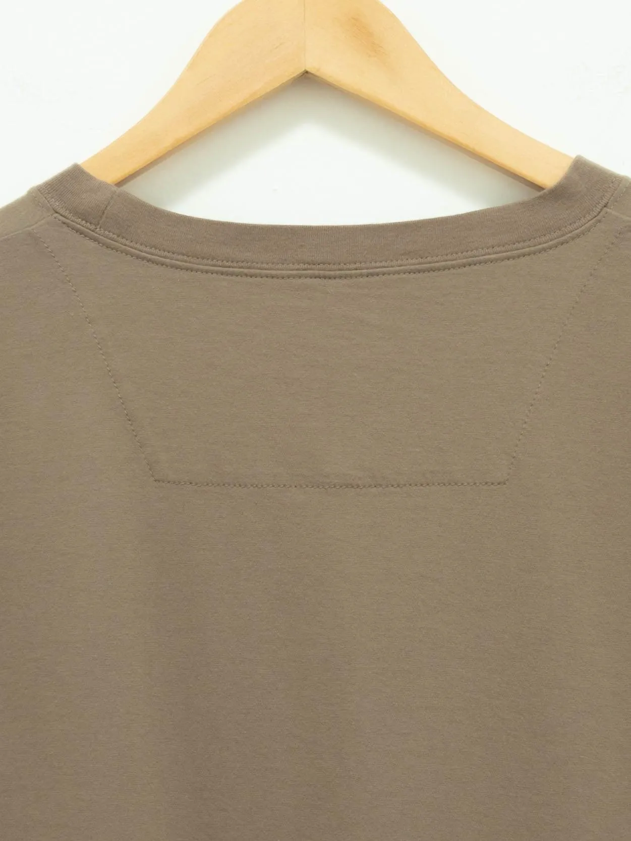 High Gauge Cotton Jersey Crewneck T-Shirt - Khaki