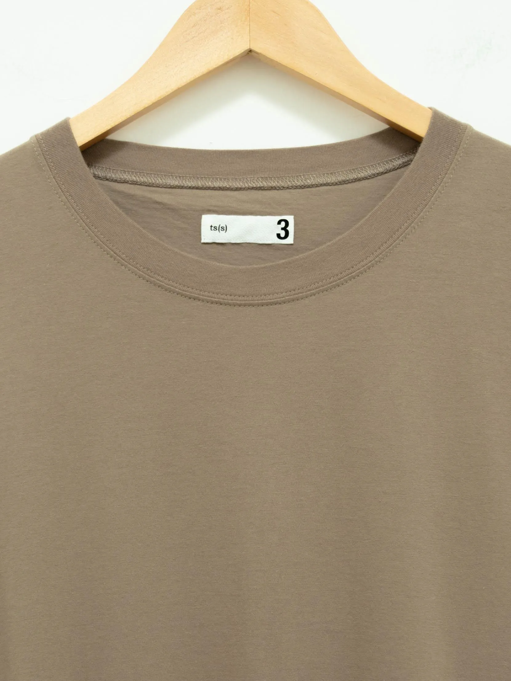 High Gauge Cotton Jersey Crewneck T-Shirt - Khaki