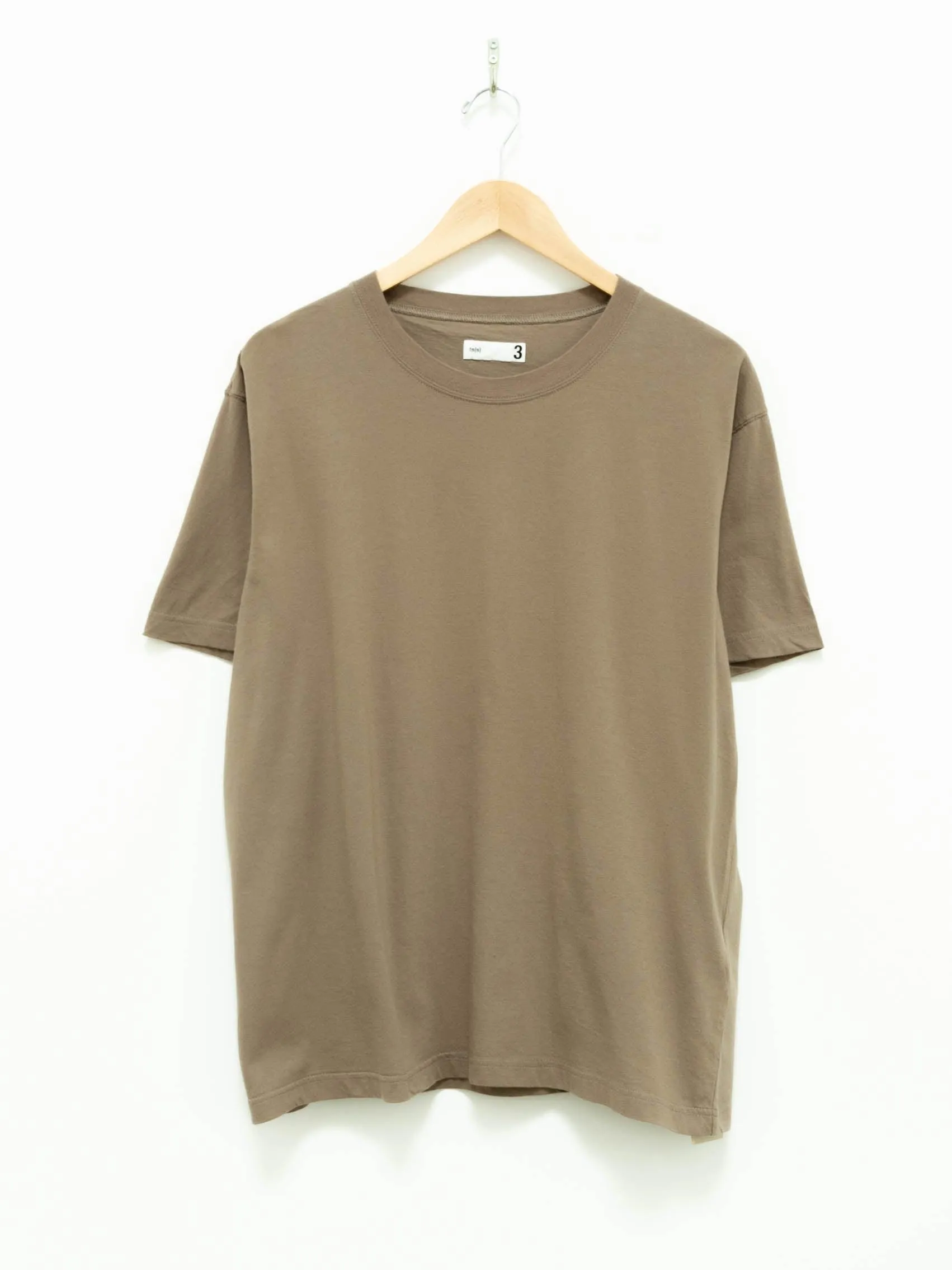 High Gauge Cotton Jersey Crewneck T-Shirt - Khaki