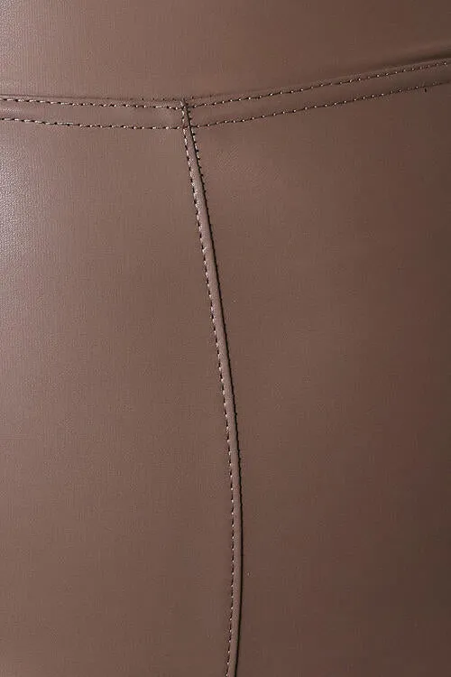 High Waist Pleather Skinny Pants