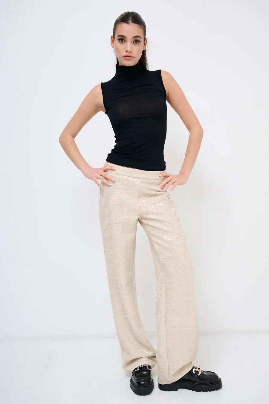 High-waist sequin pants wholesale