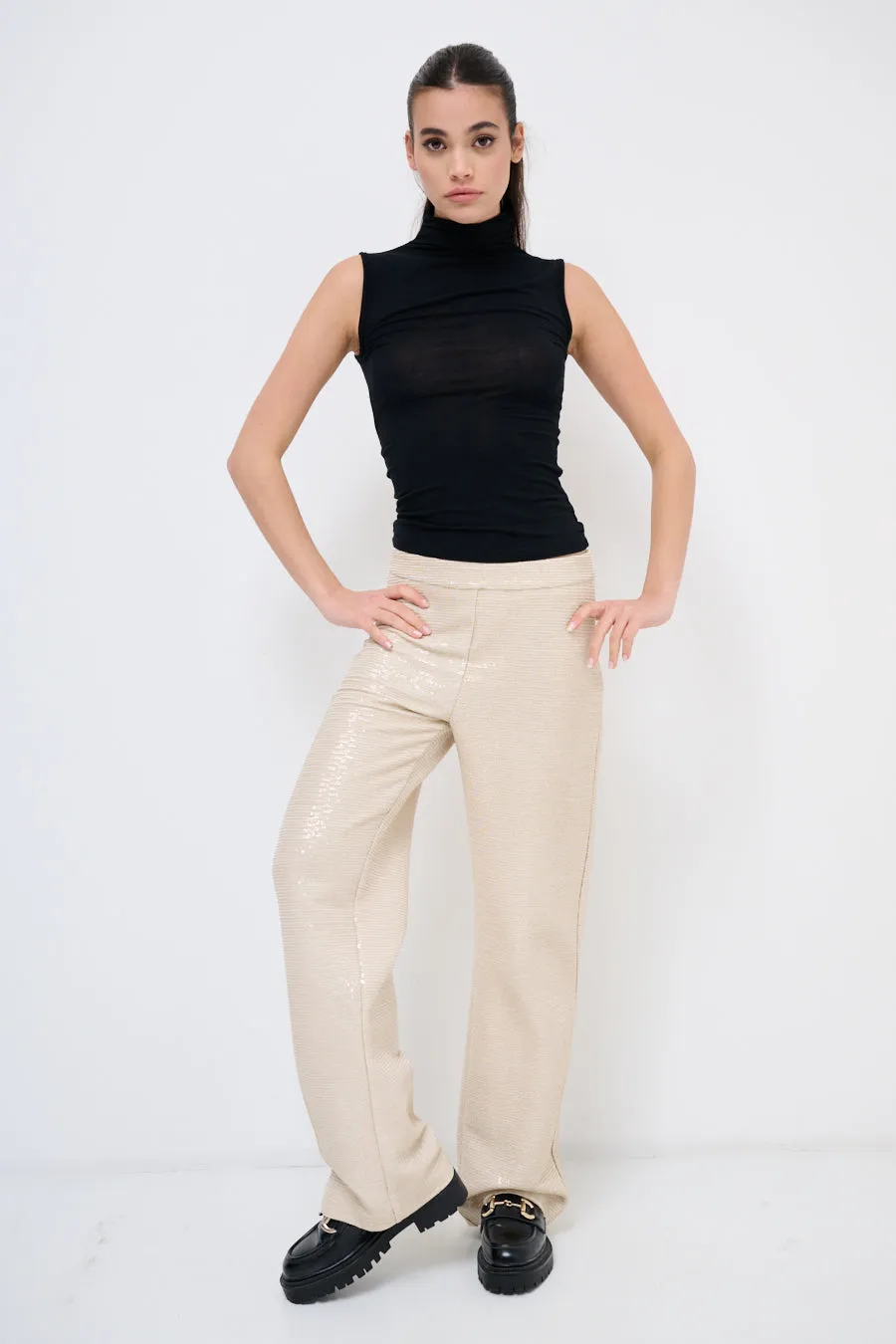 High-waist sequin pants wholesale