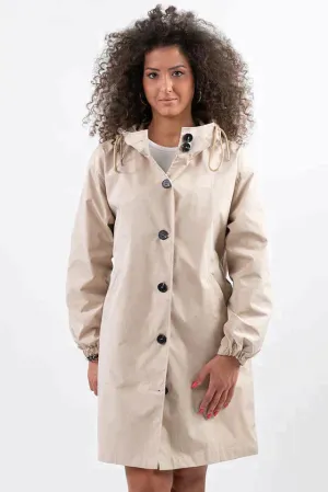 Hooded Button Jas