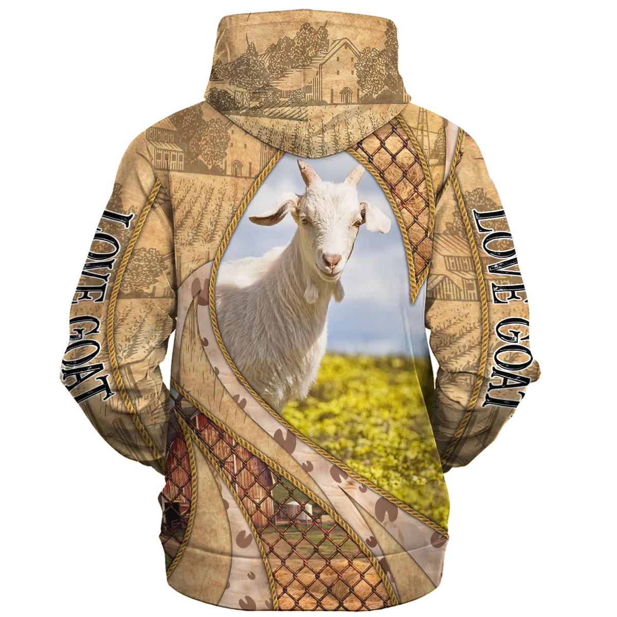 In The Memories Of Goat Hoodie, 3D All Over Print Farm Hoodie, Gift For Farmer