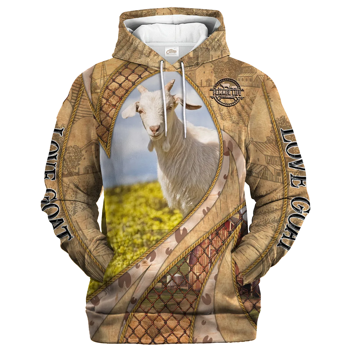In The Memories Of Goat Hoodie, 3D All Over Print Farm Hoodie, Gift For Farmer