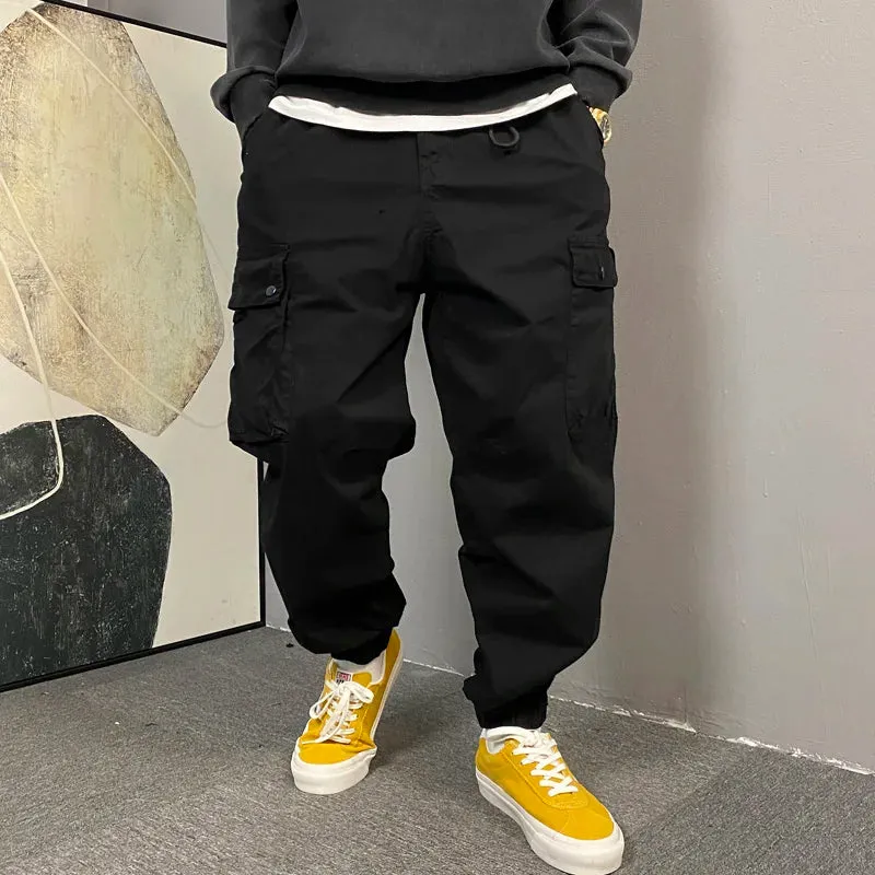 Japanese Streetwear Trend Cargo Pants - Casual Multi-pocket Jogging Pants