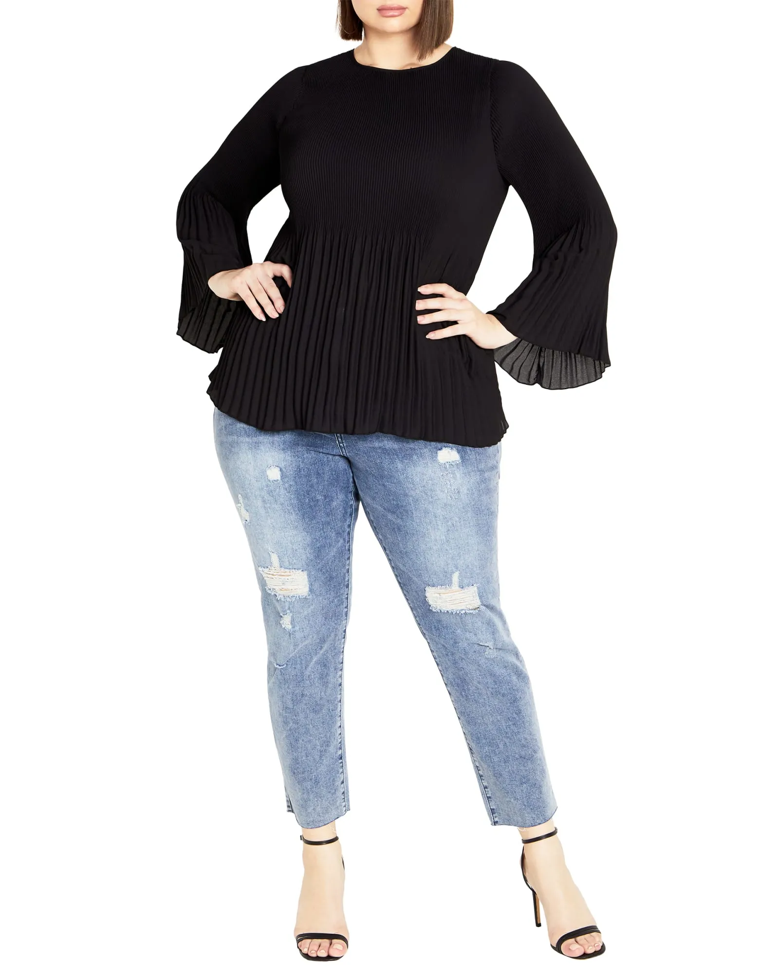 Jay Pleat Top | Black