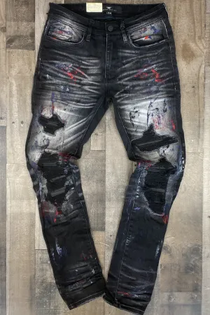 Jordan Craig- painted denim jeans