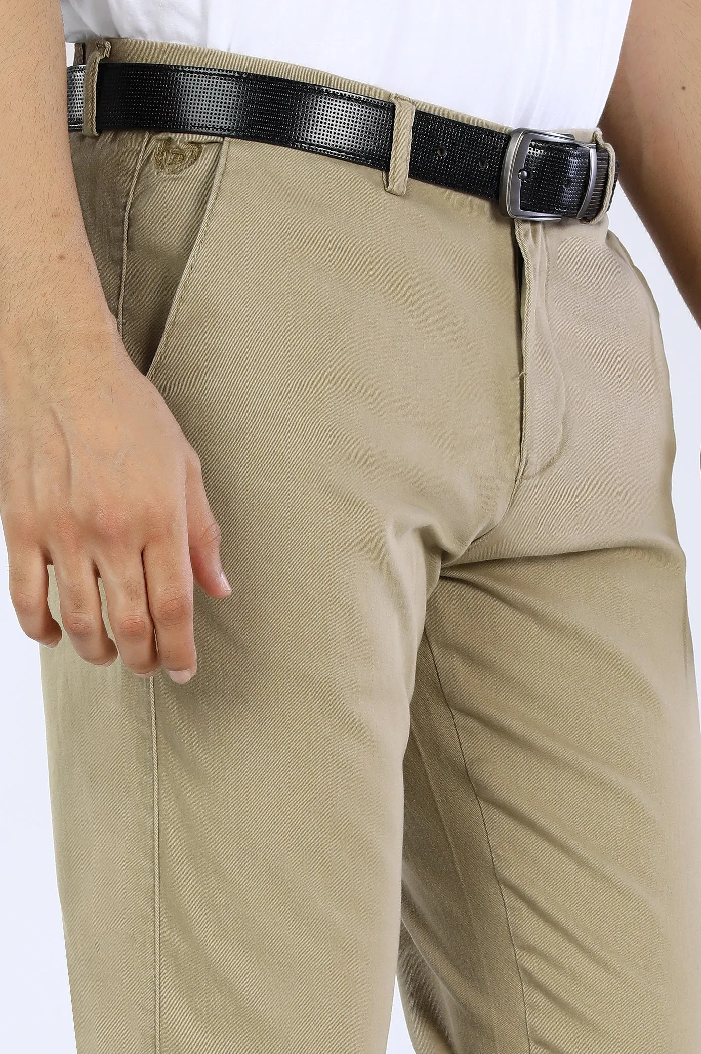 Khaki Smart Fit Cotton Chino
