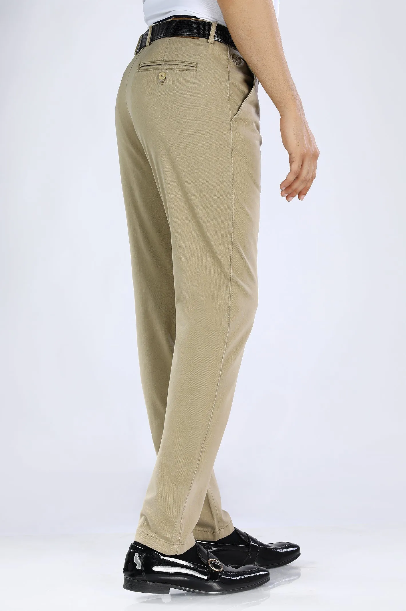 Khaki Smart Fit Cotton Chino