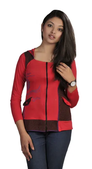 Ladies Slim Fit long Sleeve Jacket With Side Embroidery. (No Refund/ No Exchange)