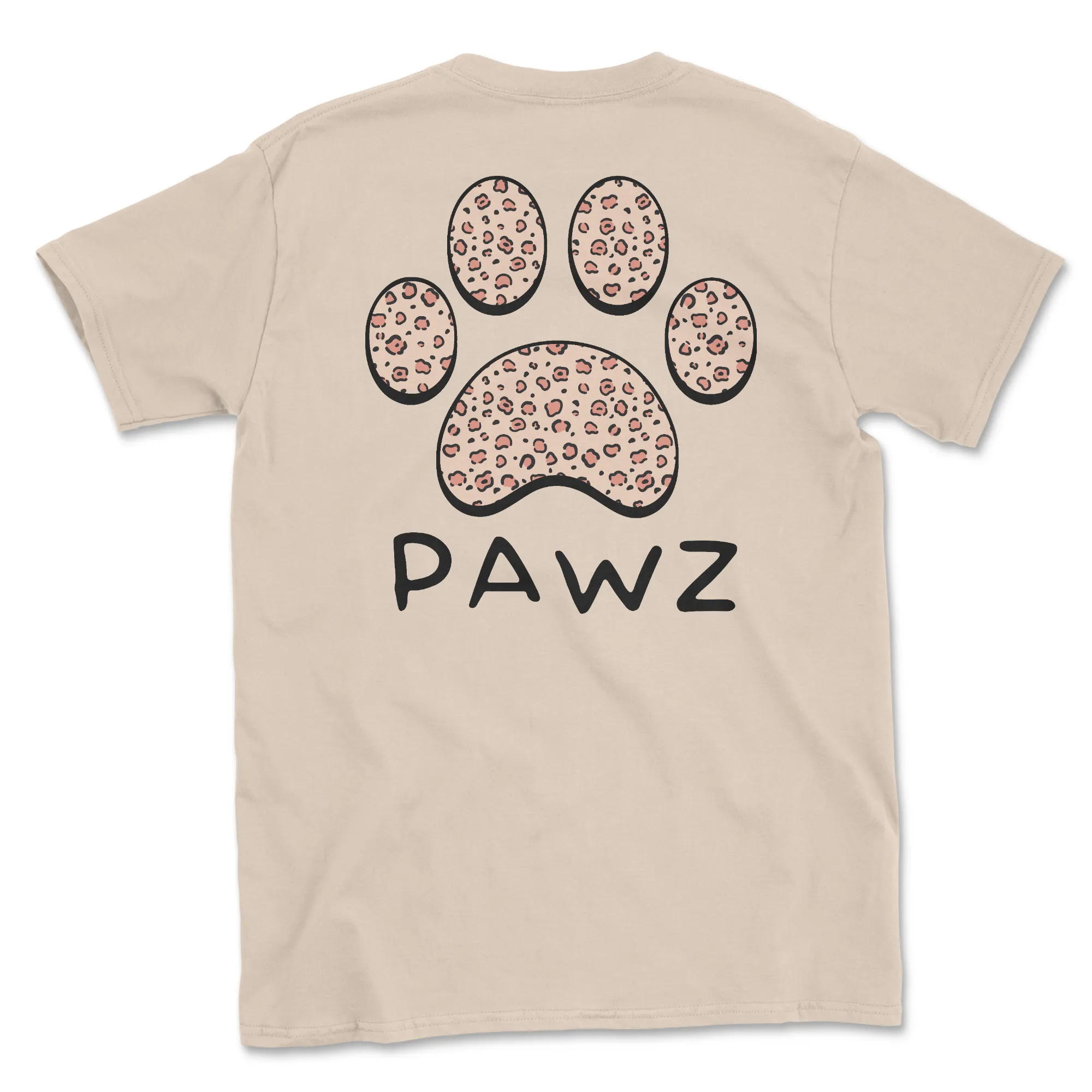 Leopard Pattern - Sand (Adult Short Sleeve T-Shirt)