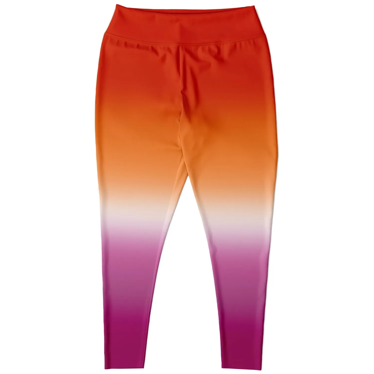 Lesbian Pride Ombre High-Waist Plus Leggings
