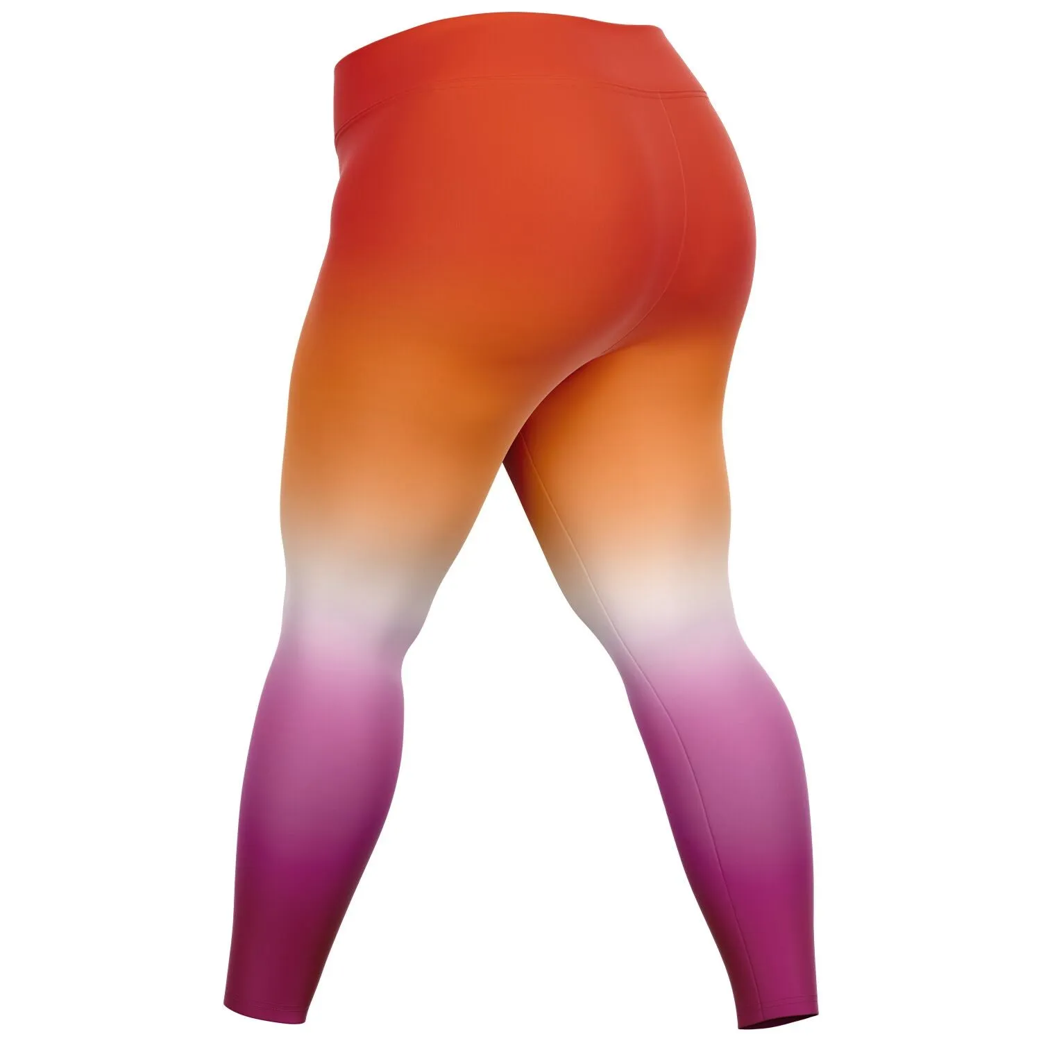 Lesbian Pride Ombre High-Waist Plus Leggings