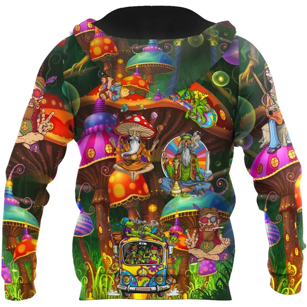 Life Of Hippie Guy Hoodie, Free Style Hippie On Hoodie, Sublimation Hippie Hoodie