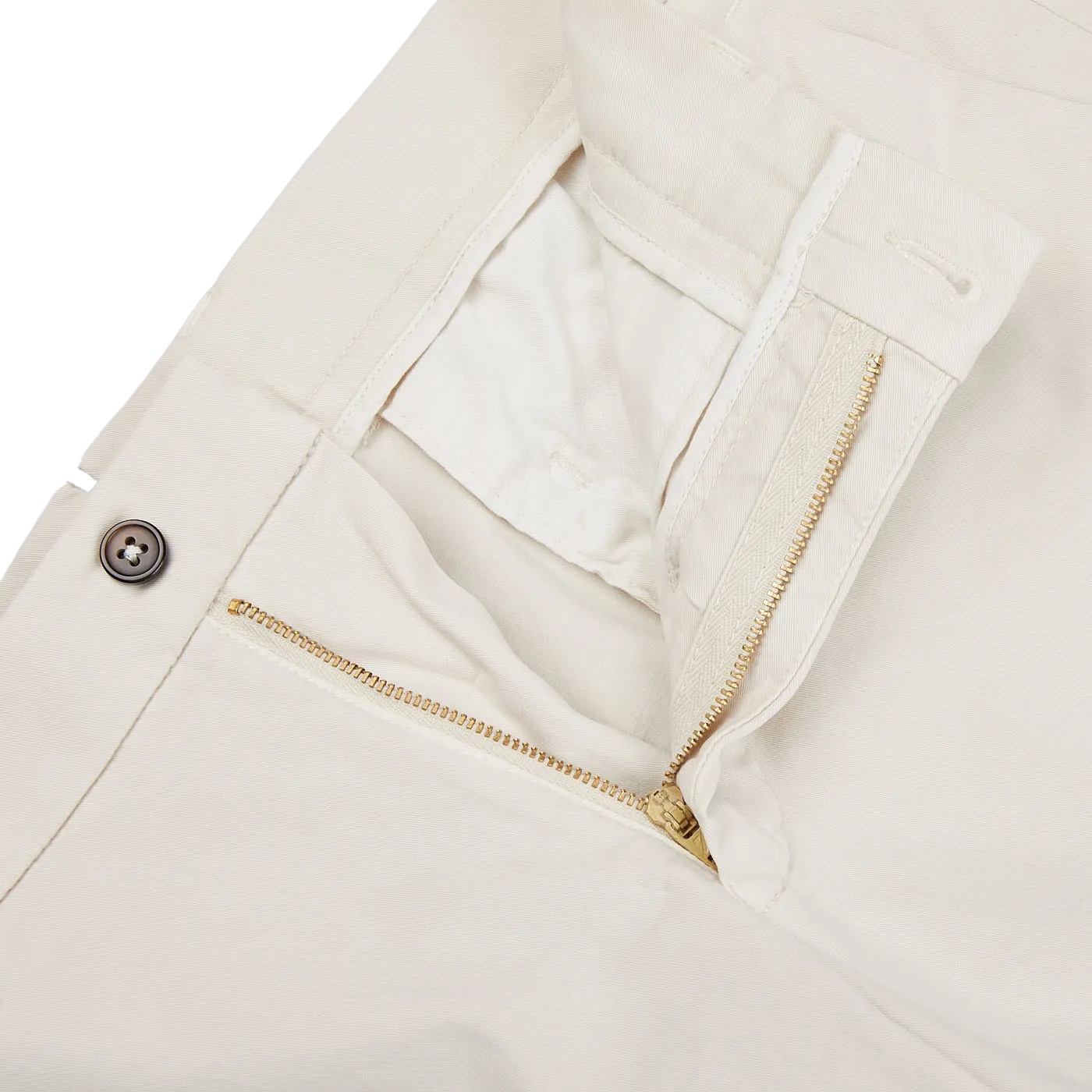 Light Beige Cotton Stretch Chinos