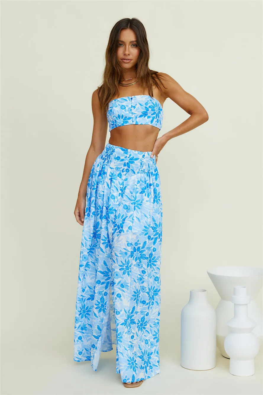 Lights Up Maxi Skirt Blue