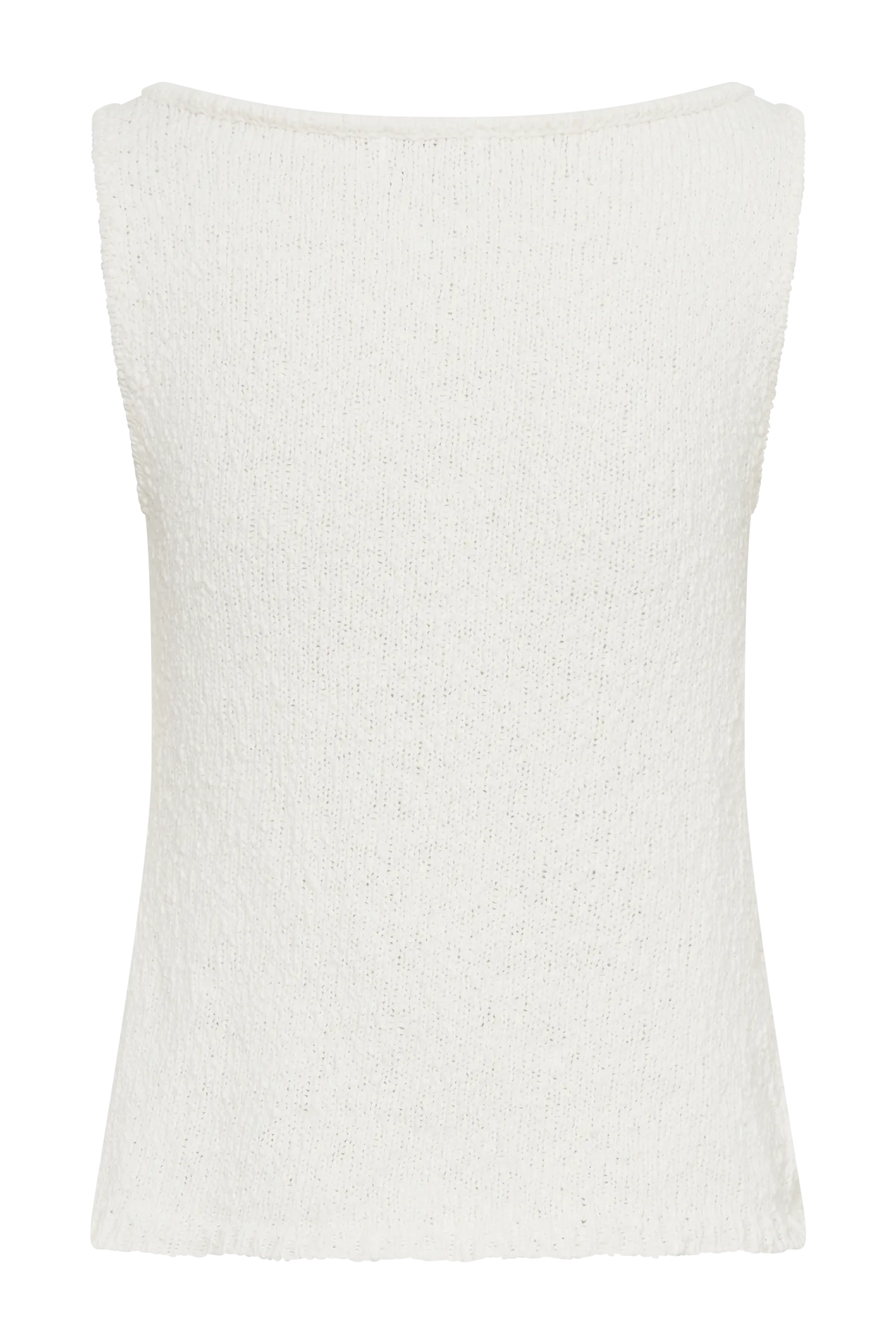 Mackie Boucle Longline Vest - White