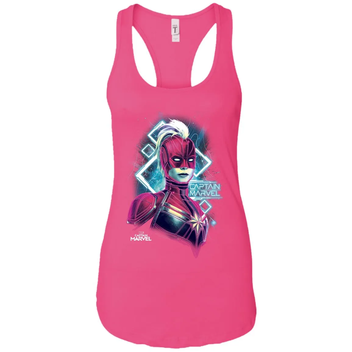 Marvel Captain Marvel Space Glow Neon Women Tank Top