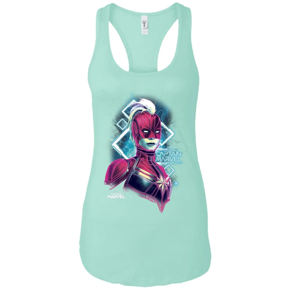 Marvel Captain Marvel Space Glow Neon Women Tank Top