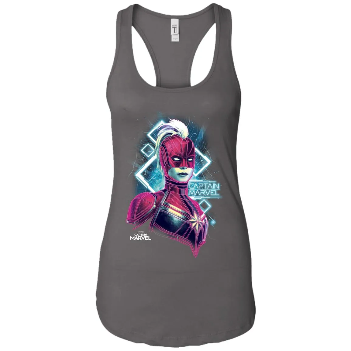 Marvel Captain Marvel Space Glow Neon Women Tank Top