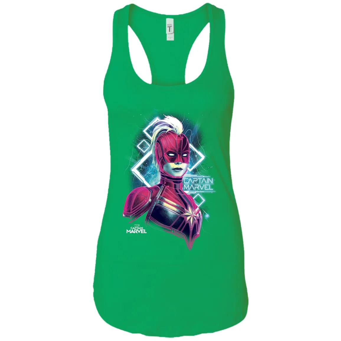 Marvel Captain Marvel Space Glow Neon Women Tank Top