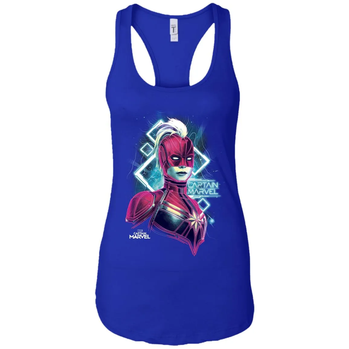 Marvel Captain Marvel Space Glow Neon Women Tank Top