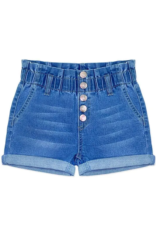 Medium Denim Girl's Premium Denim  Shorts